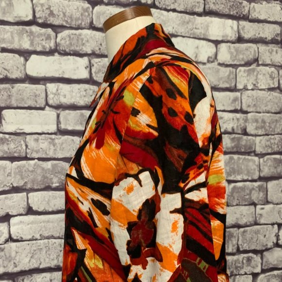 Chico's 3/4 Sleeve Multicolored Blouse Size L - Picture 6 of 10